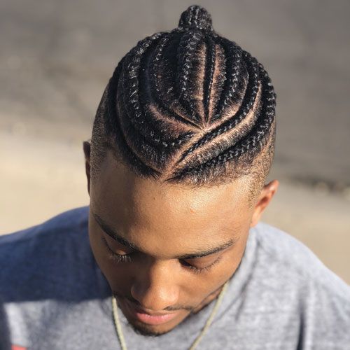 FLAT BRAIDS HAIRSTYLE FOR MEN