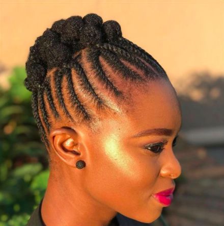 Flat Twisted Updo For Short Hair